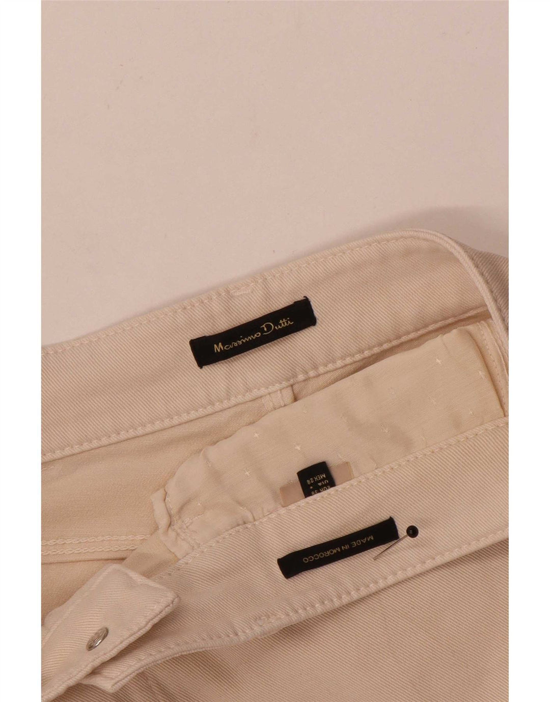 Massimo Dutti Damen Slim Jeans EU 38 Small W28 L28 Beige