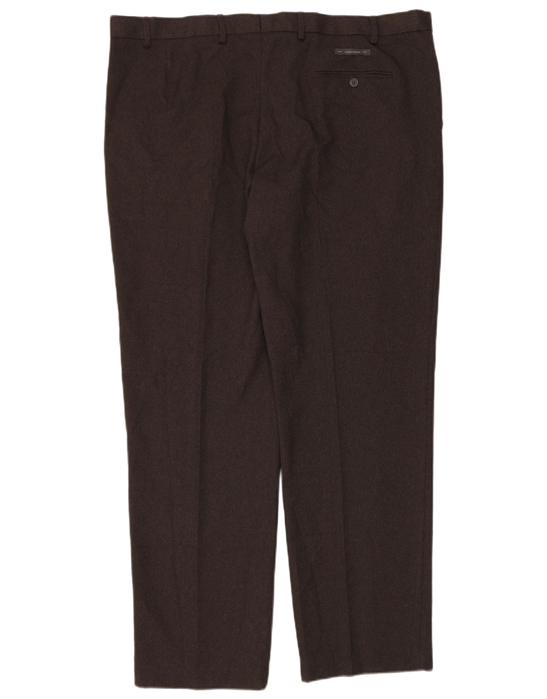 Marks & Spencer Herren-Anzughose mit normaler Passform, W44, L33, braun, Polyester
