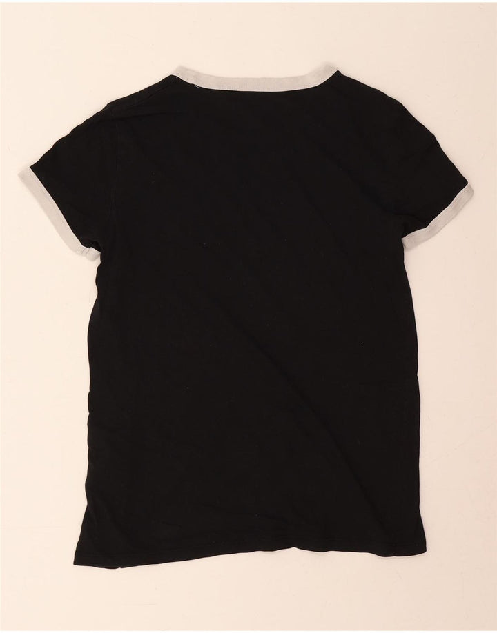 Levi's Damen T-Shirt Top UK 10 Small Schwarz Baumwolle