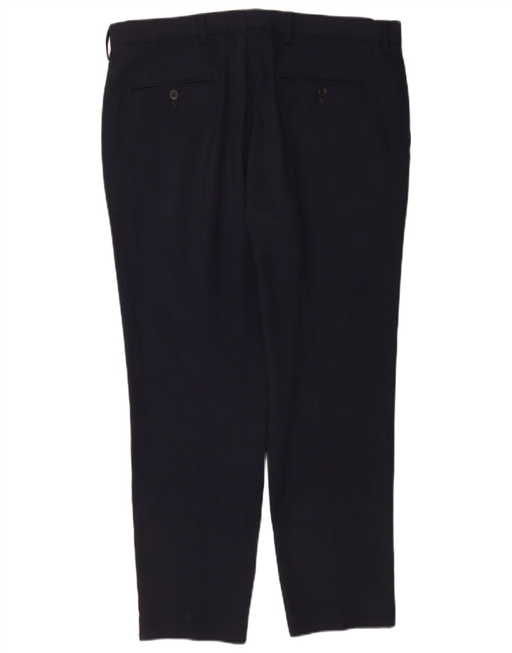 Gerade Chino-Hose für Herren von Marks & Spencer, W36 L29, marineblaue Wolle
