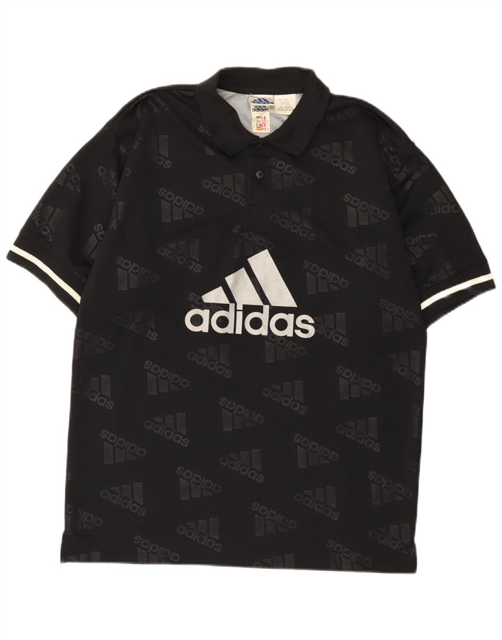 Adidas Herren-Poloshirt mit Grafik, UK 36/38, Größe S, Schwarz, Polyester