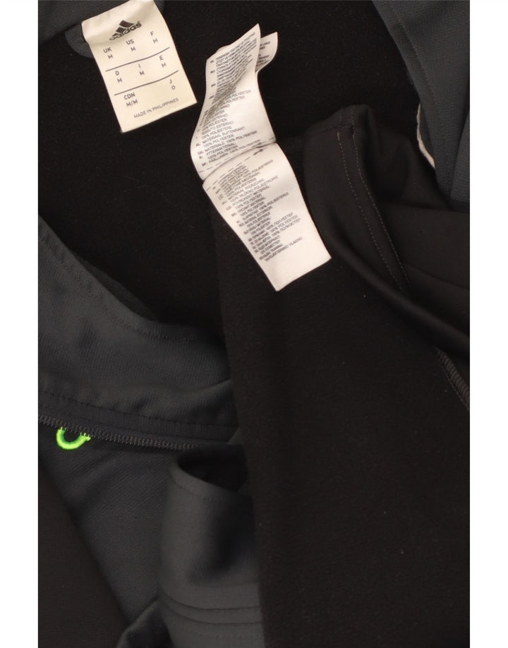 Adidas Damen Munster Rugby Trainingsanzug Top Jacke UK 14 Mittelgrau
