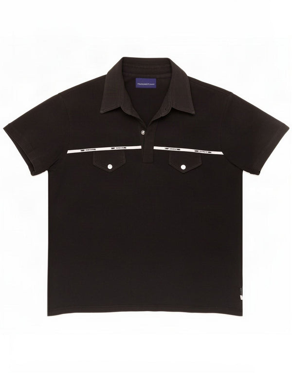 Trussardi Damen Poloshirt UK 20 2XL Schwarz Baumwolle