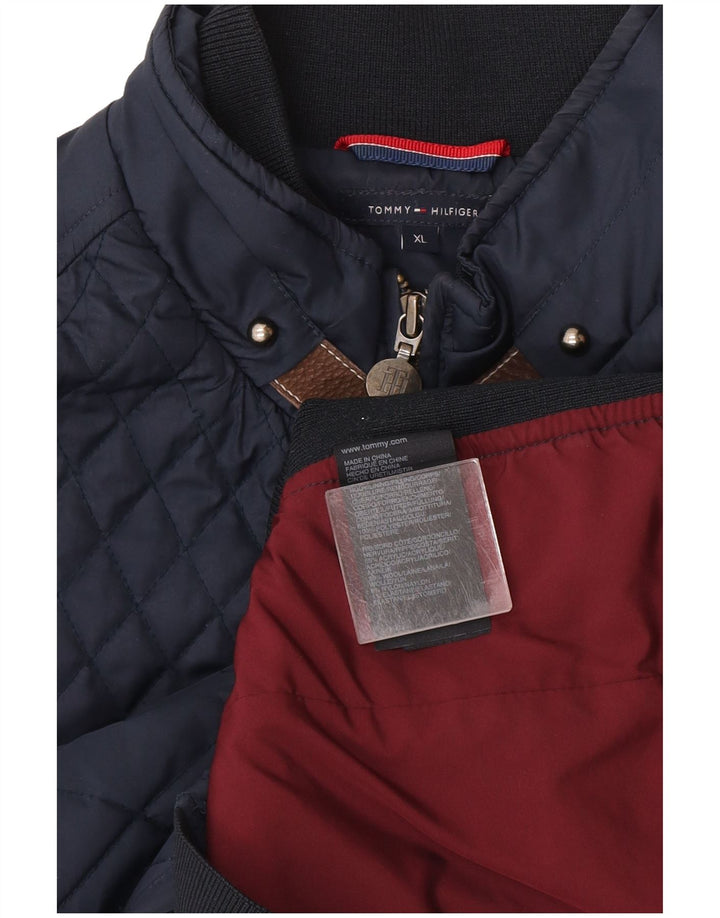 Tommy Hilfiger Damen Steppjacke UK 18 XL Marineblau Polyester