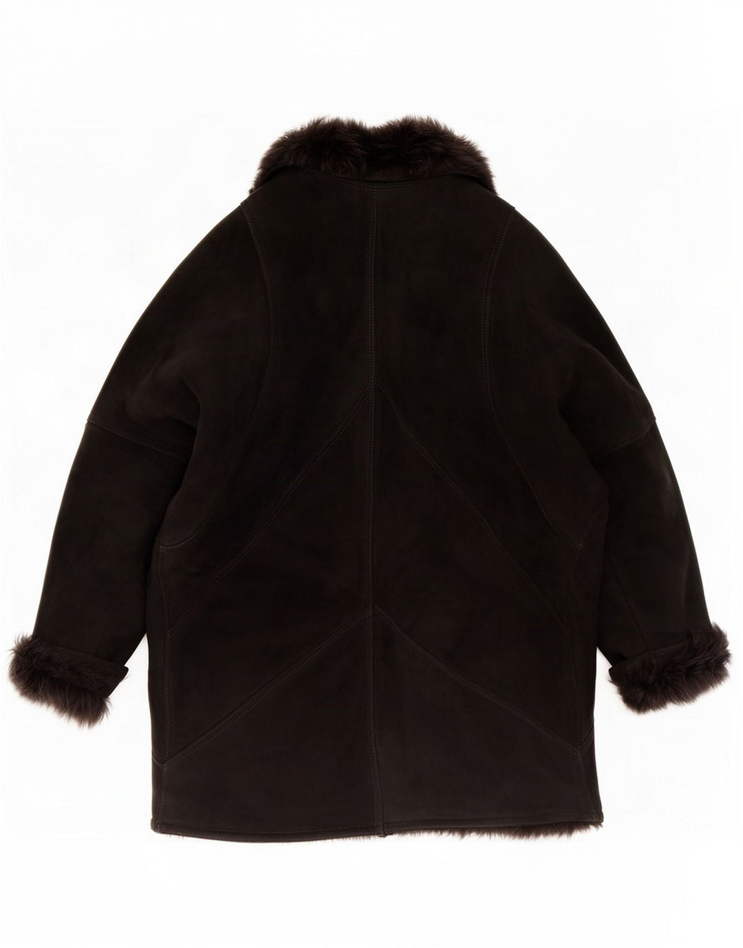 Vintage Damen Lammfelljacke IT 48 XL Schwarz