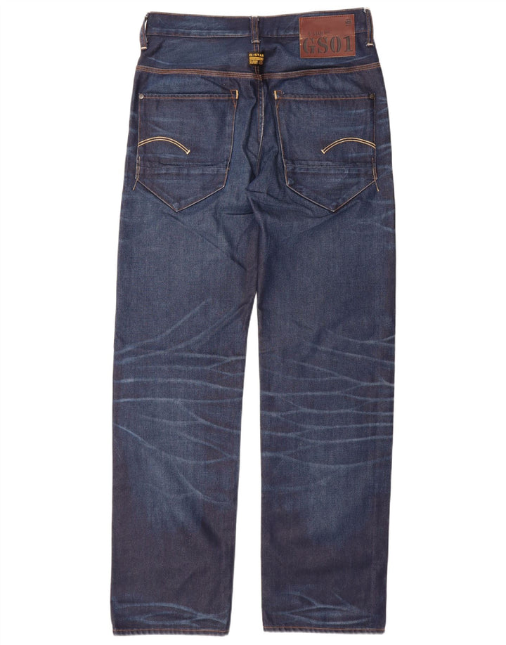 G-STAR Herren Straight Jeans W31 L34 Marineblaue Baumwolle