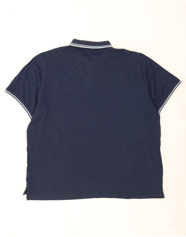 Pierre Cardin Herren-Poloshirt mit normaler Passform, 4XL, marineblau, gestreift, Baumwolle