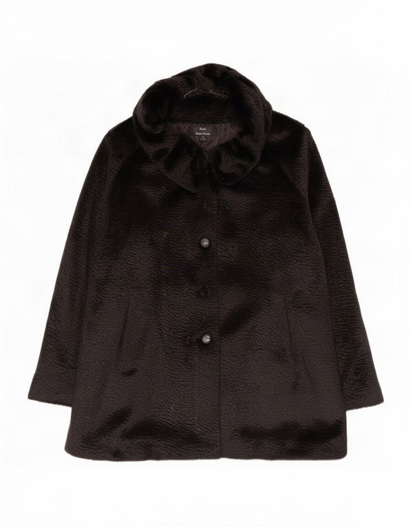 Dennis Basso Damen Übergroßer Kunstpelzmantel UK 18 XL Schwarz Polyester