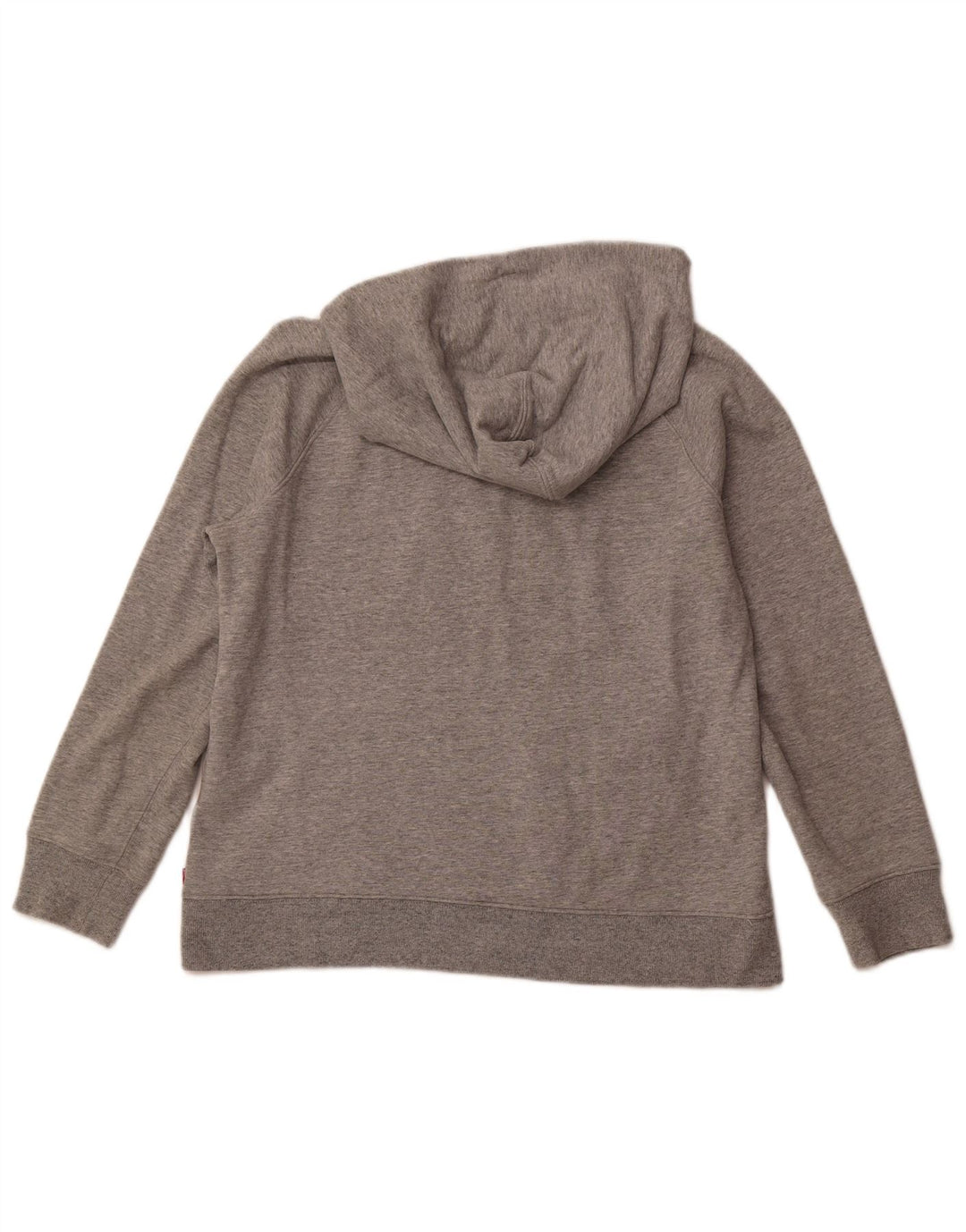 LEVI'S Damen-Kapuzenpullover mit Grafik, UK 14, mittelgrau gefleckte Baumwolle