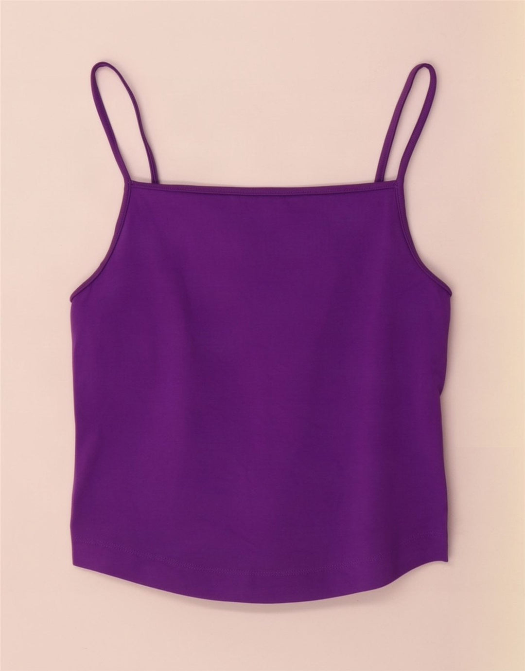 Zara Damen Cami Top UK 14 Large Lila Baumwolle