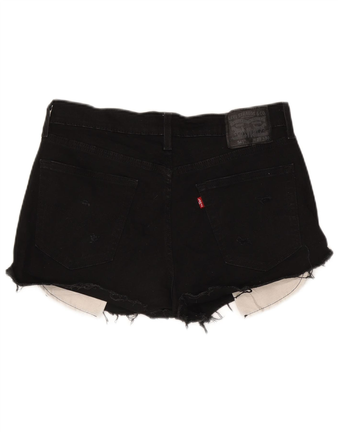 Levi's Damen 541 Jeansshorts W32 Large Schwarz Baumwolle