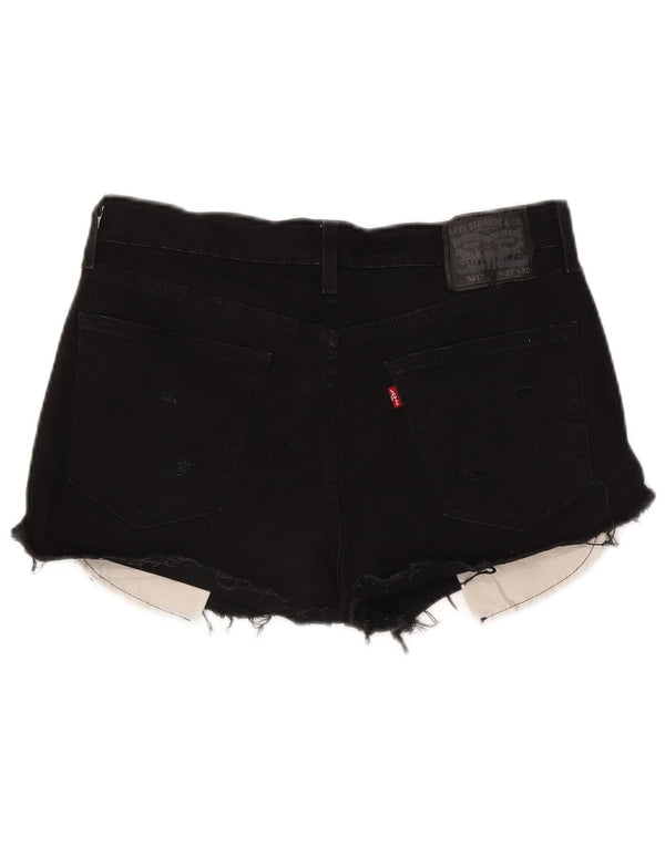 Levi's Damen 541 Jeansshorts W32 Large Schwarz Baumwolle