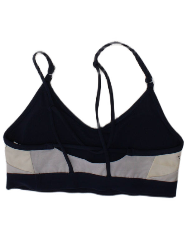 Nike Damen-Top mit gepolstertem Grafik-T-Shirt, Größe S, Marineblau, Farbblock-Sport