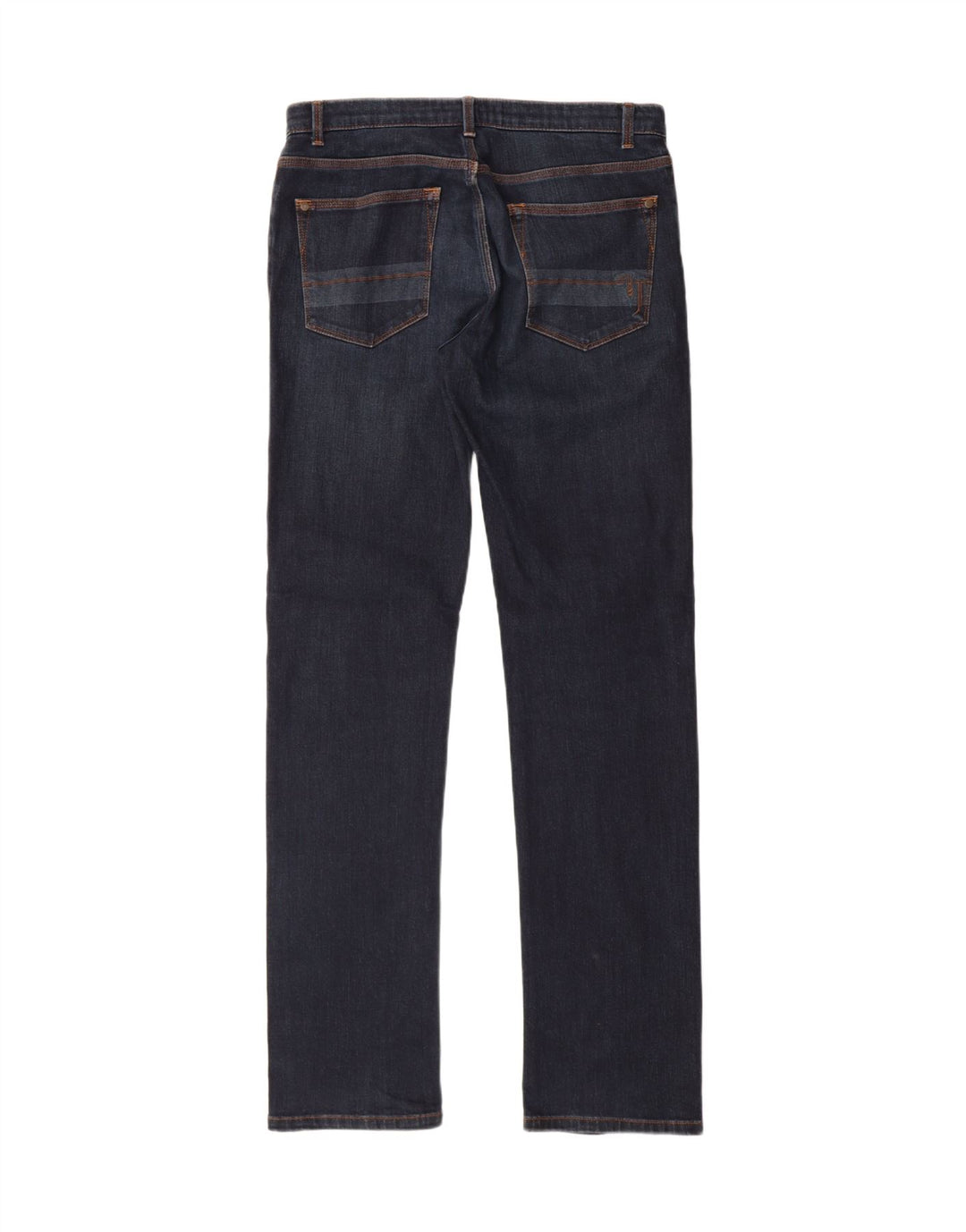 TRUSSARDI Womens Straight Jeans W31 L34 Navy Blue Cotton Vintage Trussardi and Second-Hand Trussardi from Messina Hembry 