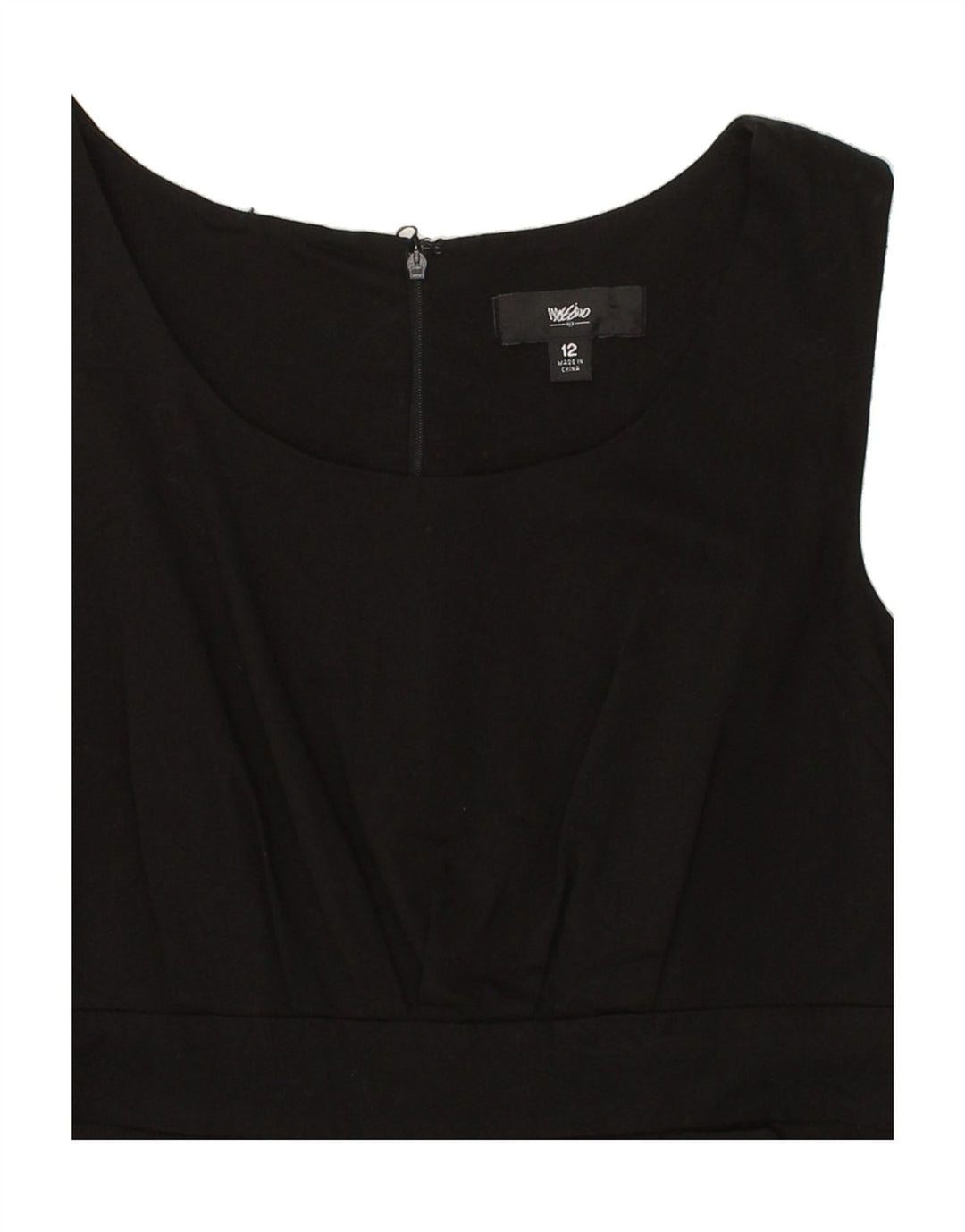 MOSSIMO Womens Sleeveless Sheath Dress US 12 Large Black Cotton Vintage Mossimo and Second-Hand Mossimo from Messina Hembry 
