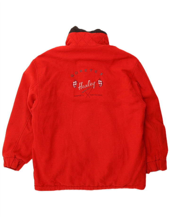 Vintage Herren Gore-Tex Grafik Wendejacke UK 40 Großes rotes Polyamid
