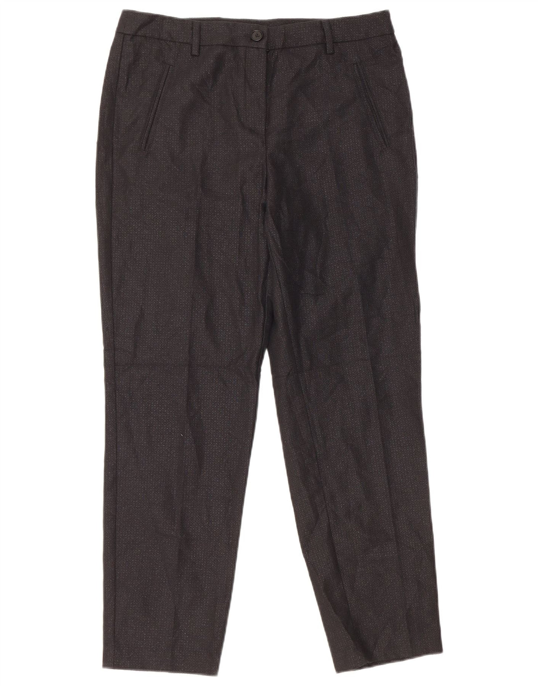 Benetton Damen Chinohose UK 12 Medium W32 L27 Schwarz Polyester