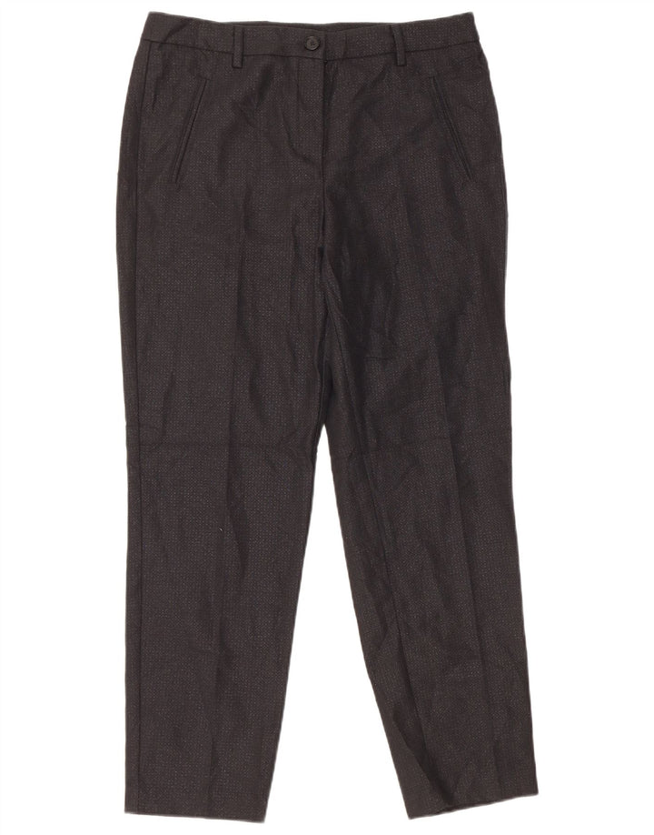 Benetton Damen Chinohose UK 12 Medium W32 L27 Schwarz Polyester