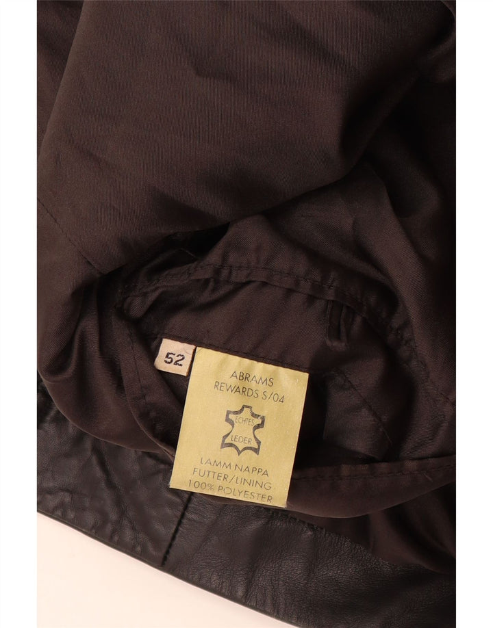 Abrams Herren Lederjacke IT 52 XL Schwarzes Leder