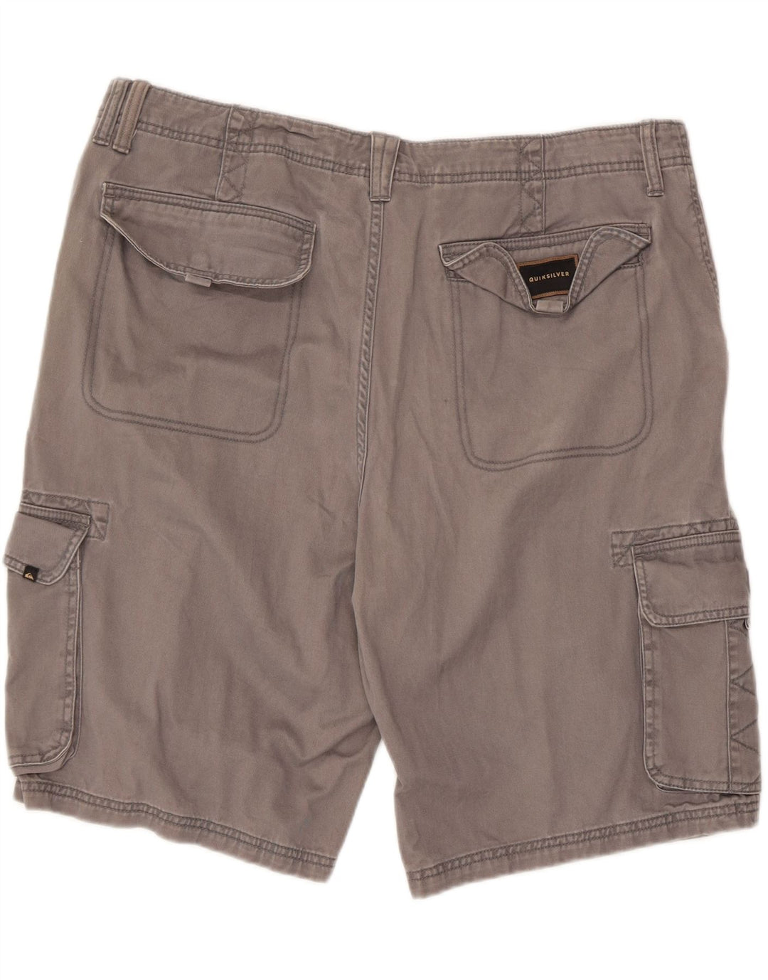 Quiksilver Herren-Cargoshorts mit normaler Passform, W38, XL, graue Baumwolle