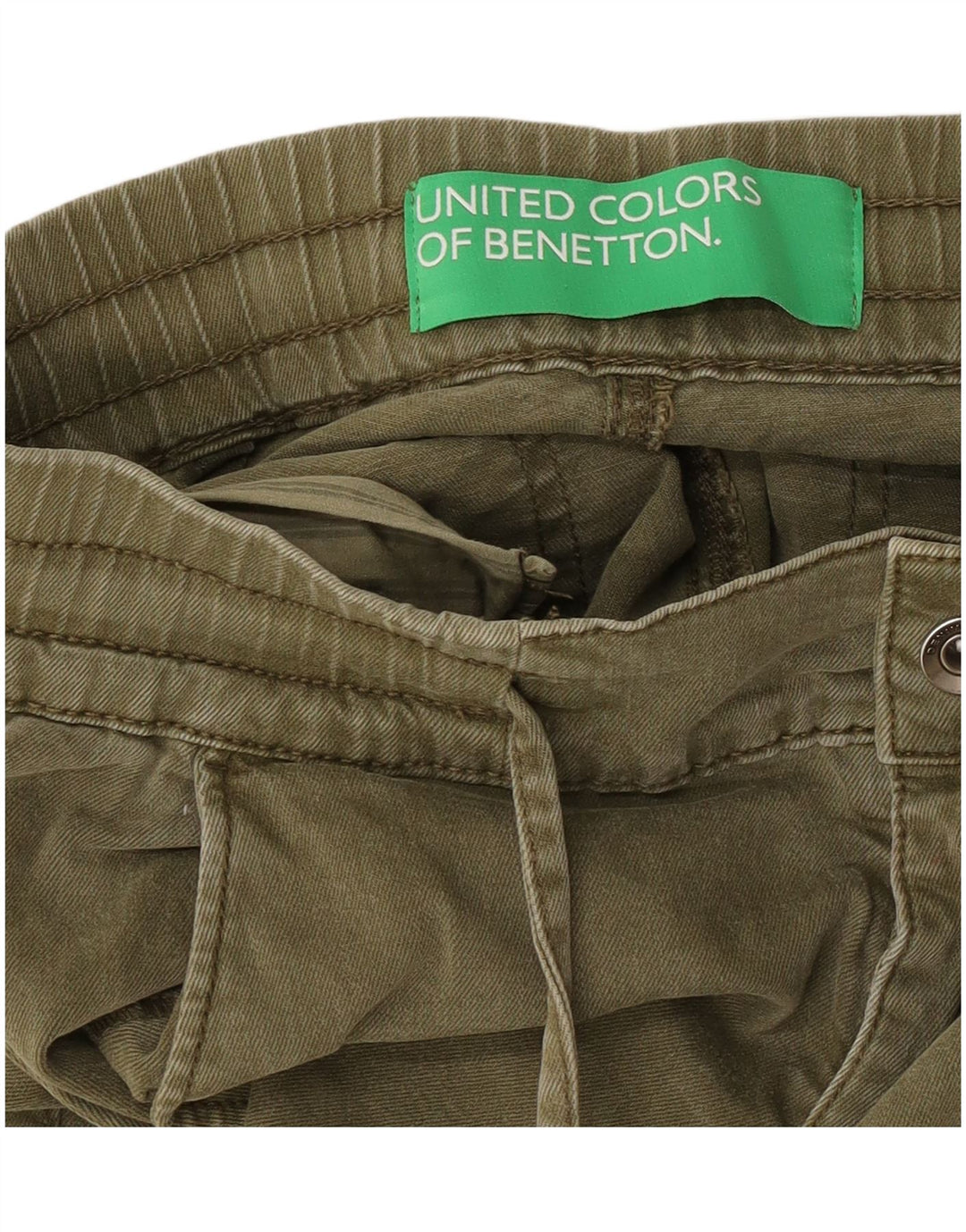 Benetton Damen Jogger-Cargohose W30 L25 Khaki