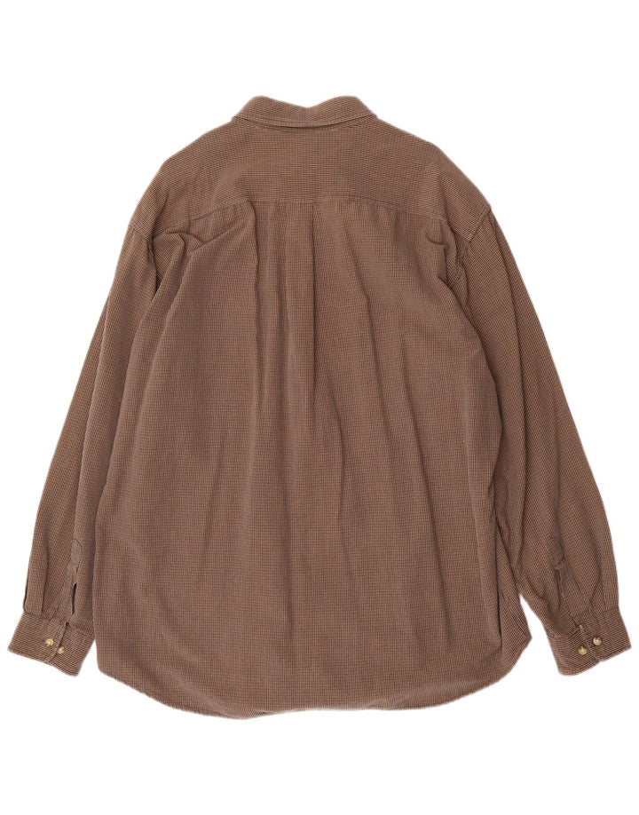 Dockers Herrenhemd XL, braun kariert, Baumwolle