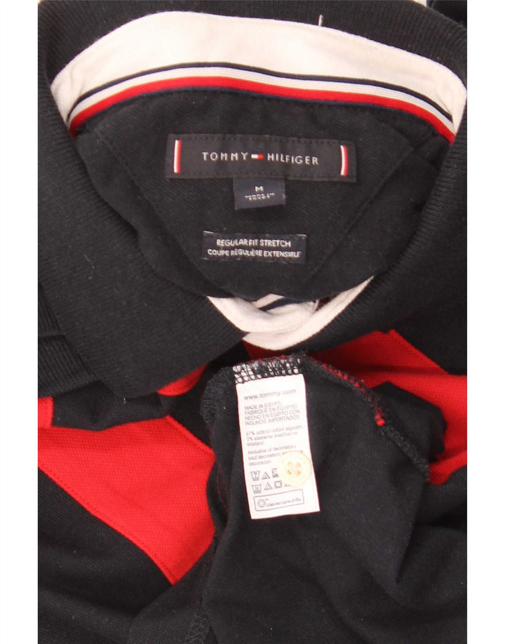 Tommy Hilfiger Herren-Poloshirt mit normaler Passform, mittleres Marineblau, Farbblock
