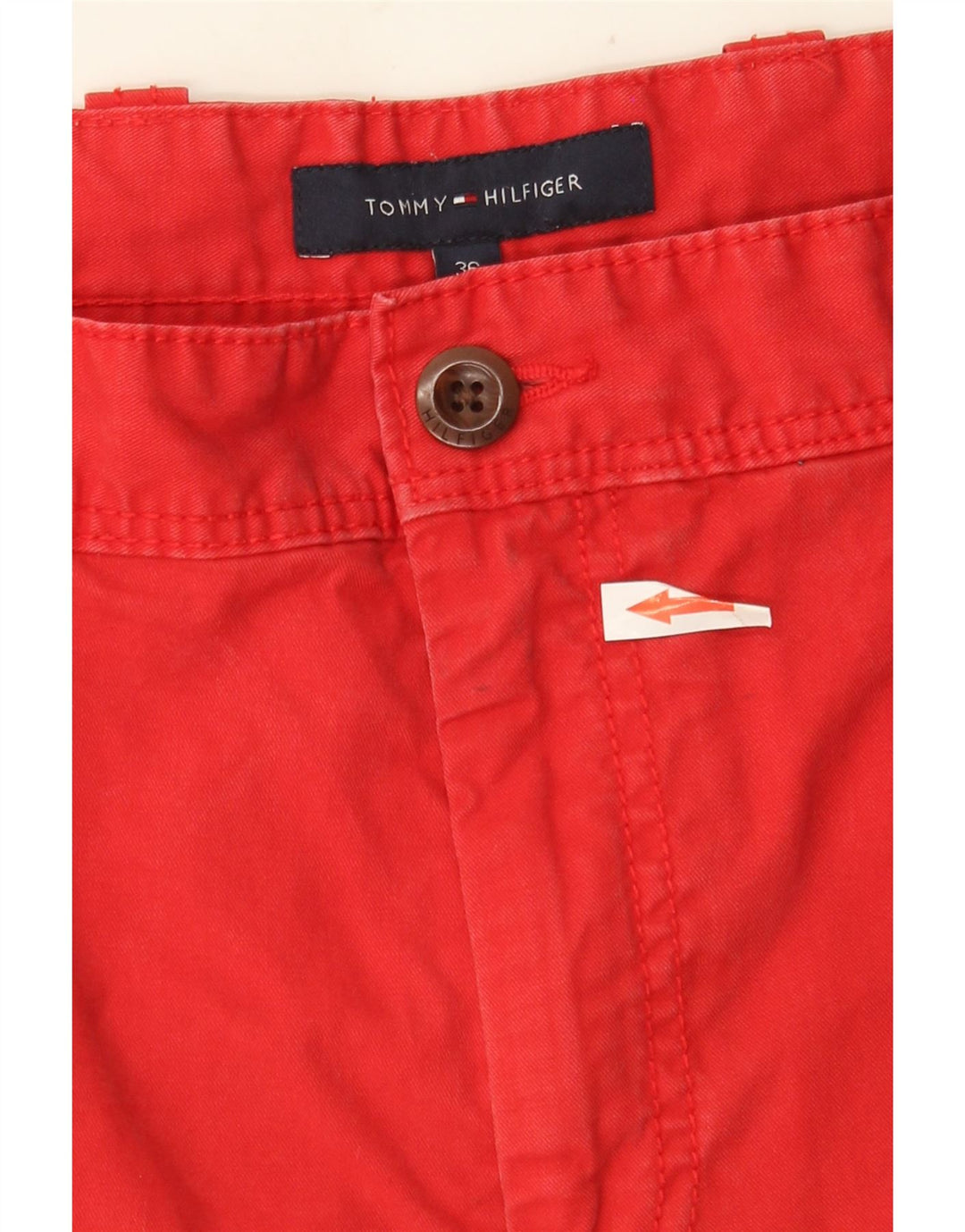 TOMMY HILFIGER Herren Cargo Shorts W36 Große rote Baumwolle