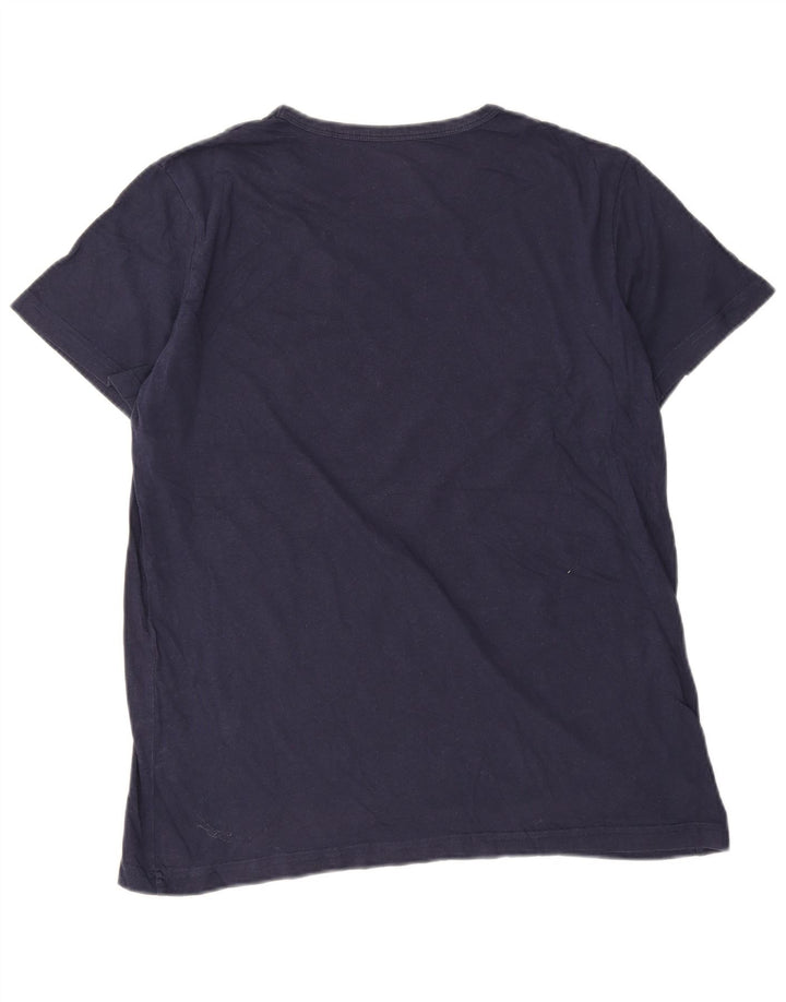 Lyle & Scott Herren T-Shirt Top Large Marineblau Baumwolle