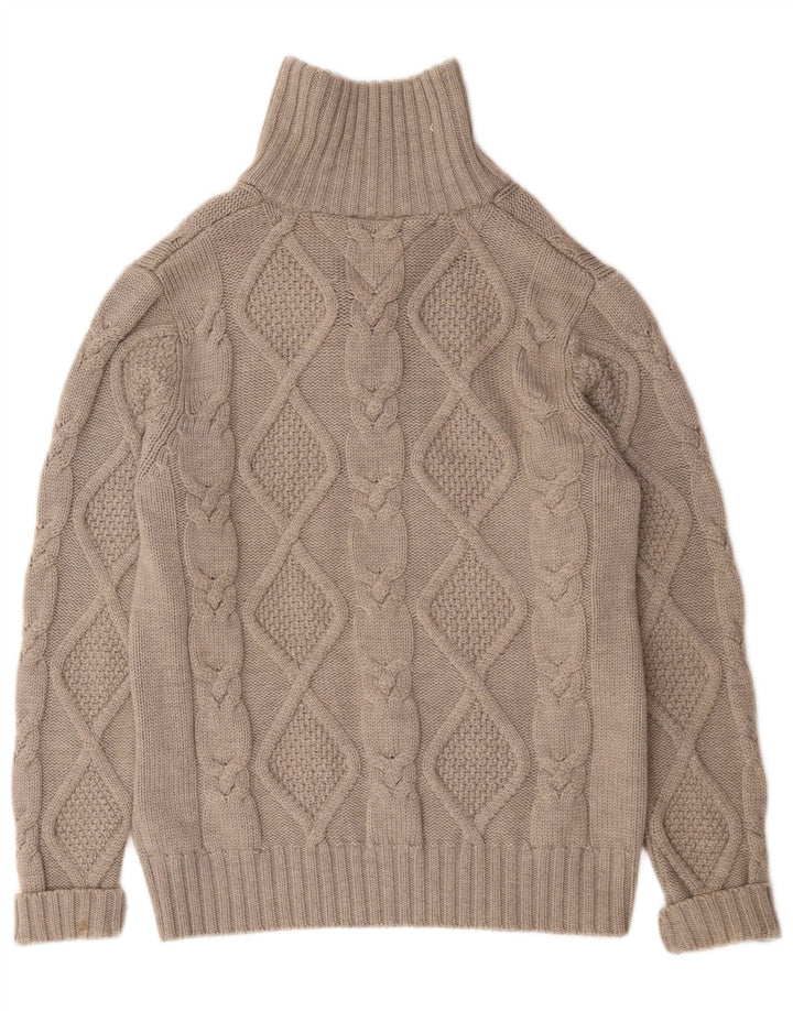 Tommy Hilfiger Herren-Pullover mit Rollkragen, mittelgraue Wolle