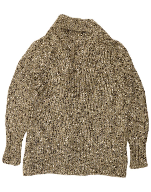 Marks & Spencer Damen-Pullover mit Schalkragen, Gr. 18, XL, Khaki meliert