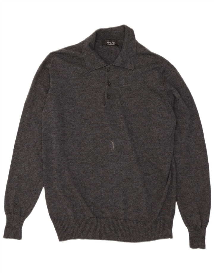 Zara Herren Rollkragenpullover Pullover XL Grau
