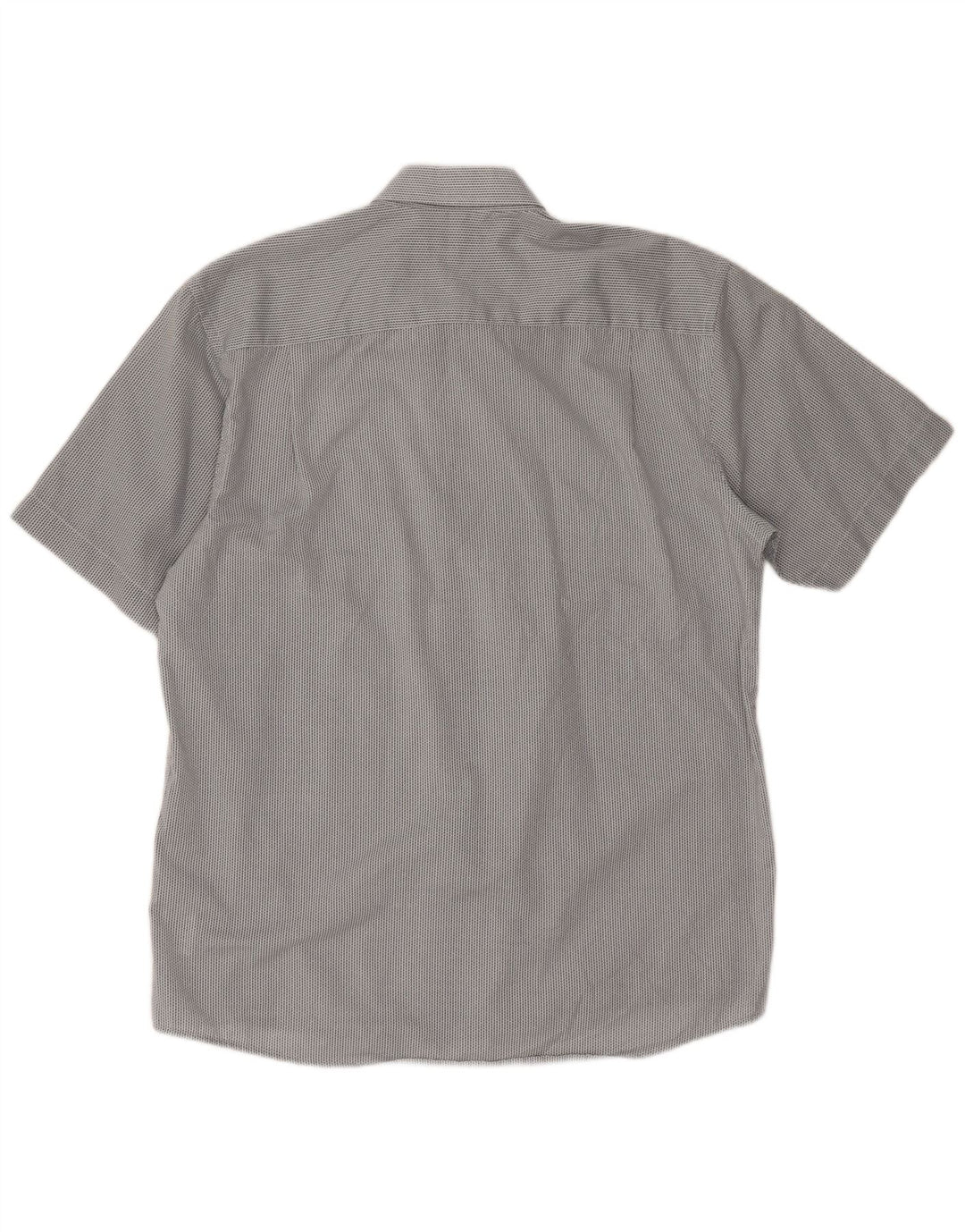 Pierre Cardin Herren-Hemd, kurzärmelig, normale Passform, XL, grau, Chevron-Polyester