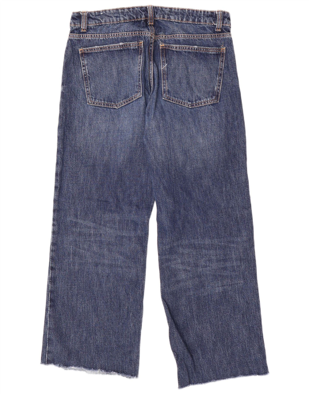 Zara Damen-Jeans mit weitem Bein, EU 40, mittelgroß, W30, L29, blaue Baumwolle