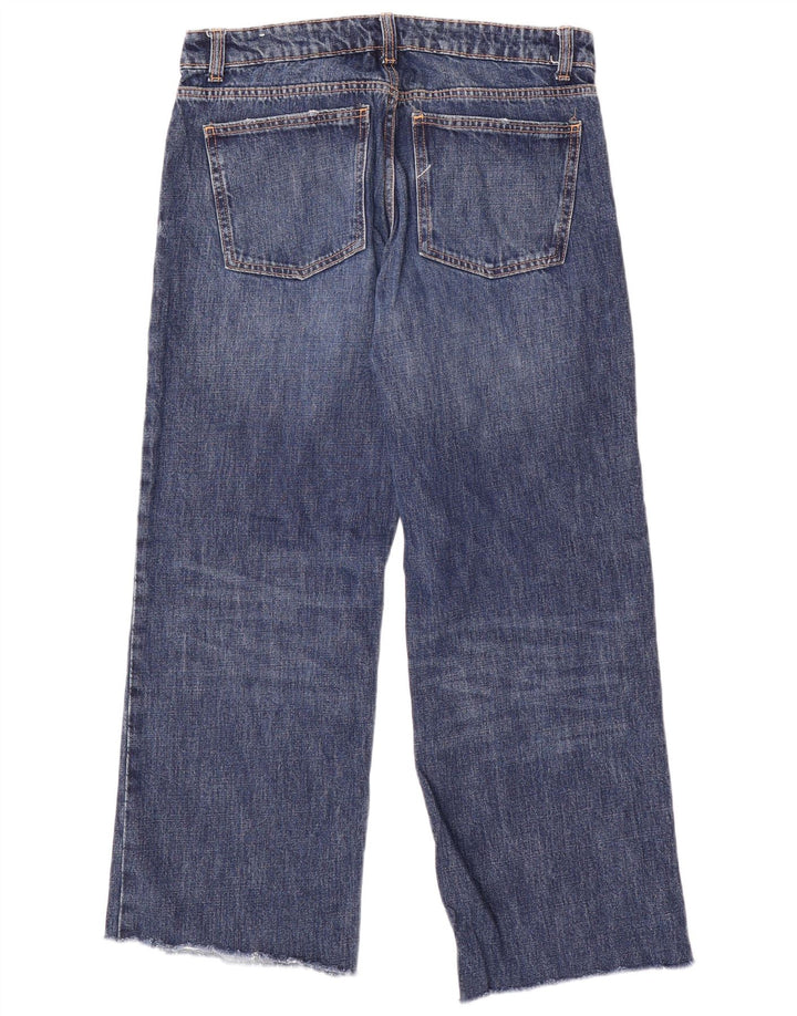 Zara Damen-Jeans mit weitem Bein, EU 40, mittelgroß, W30, L29, blaue Baumwolle