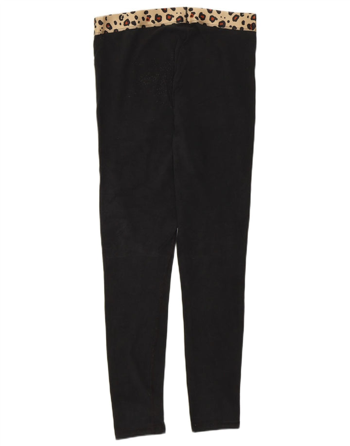 Champion Womens Graphic Leggings UK 12 Medium Schwarz Animal Print