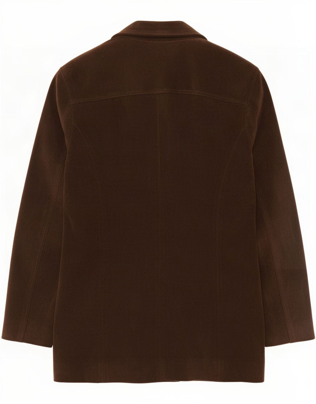 Hyde Damen 4-Knopf-Wildleder-Blazerjacke UK 12 Mittelbraunes Leder