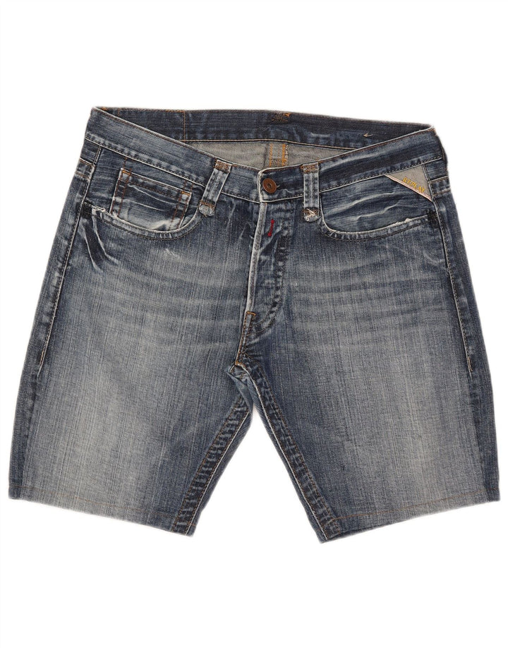 Replay Herren-Jeansshorts, W34, Größe L, Blau, Baumwolle