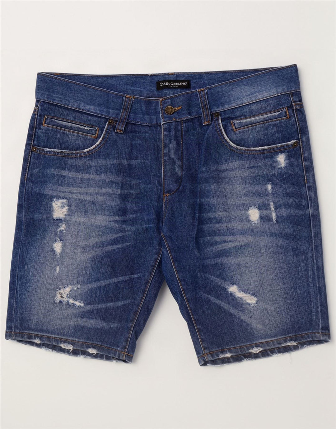 Dolce & Gabbana Herren Distressed Denim Shorts IT 50 Large W36 Blaue Baumwolle