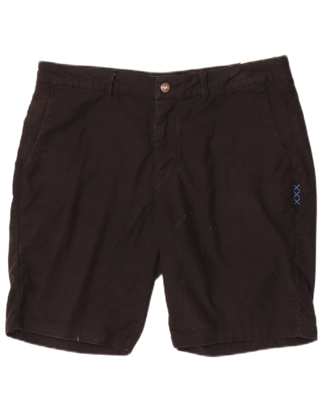 Scotch & Soda Herren Chinoshorts W32 Große schwarze Baumwolle