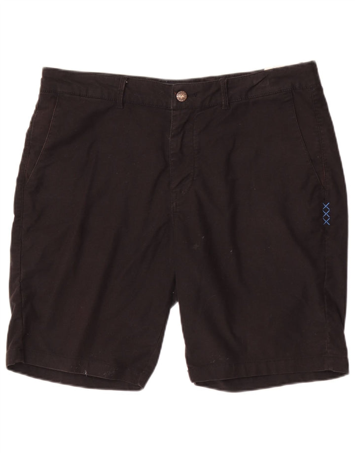 Scotch & Soda Herren Chinoshorts W32 Große schwarze Baumwolle
