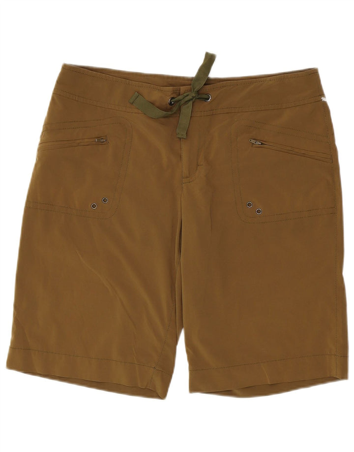 ATHLETA Damen Cargoshorts US 8 Medium W34 Khaki Polyester