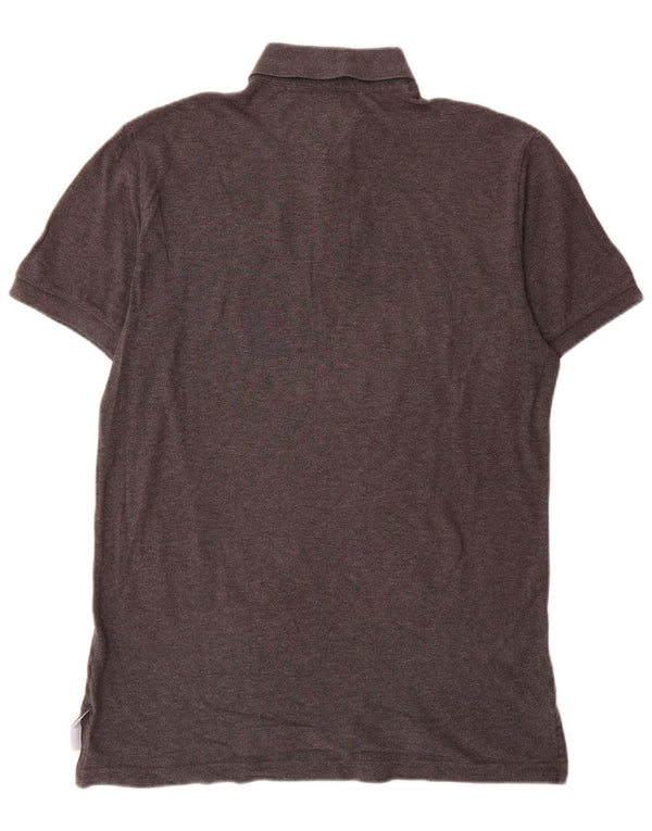 Tommy Hilfiger Herren-Poloshirt aus mittelgrauer Baumwolle
