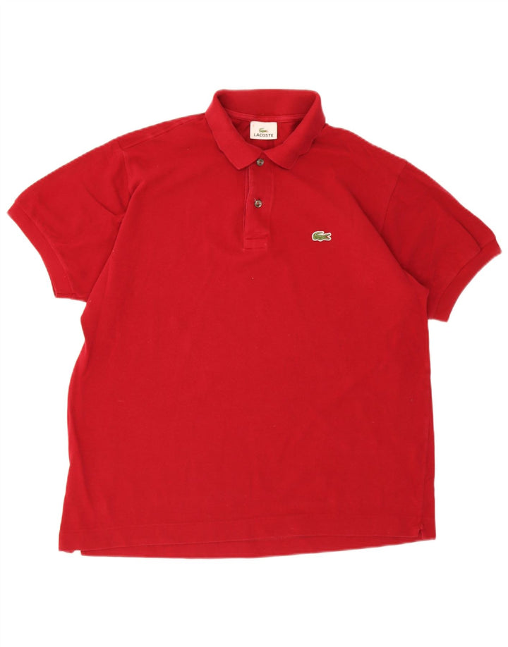 Lacoste Herren-Poloshirt, Größe 5, große rote Baumwolle