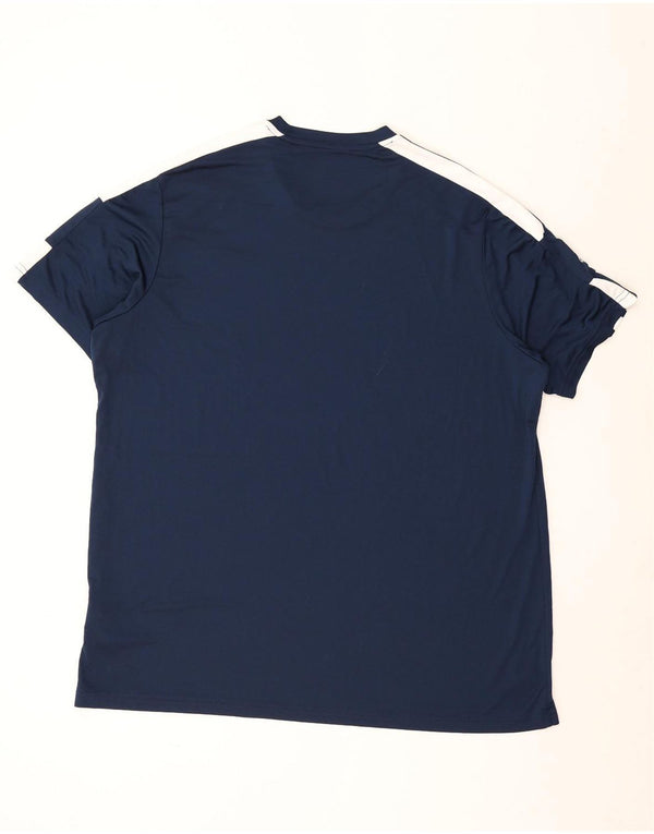 Adidas Herren Aeroready T-Shirt Top 2XL Marineblau Colourblock Polyester