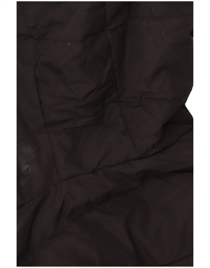 SUPERDRY Damen Crop Hooded Wattierte Jacke UK 12 Mittelschwarzes Polyester