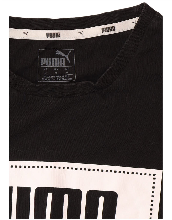 PUMA Herren Graphic T-Shirt Top Medium Schwarz