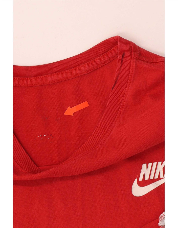 Nike Herren-T-Shirt mit Grafik, Größe L, aus roter Baumwolle