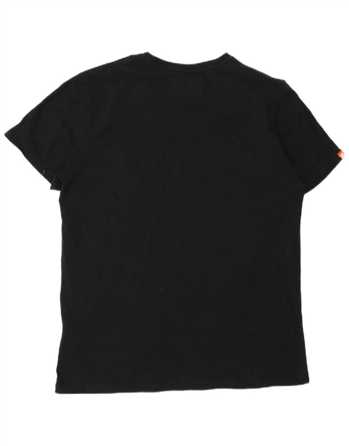 Superdry Herren T-Shirt Top 3XL Schwarz Baumwolle