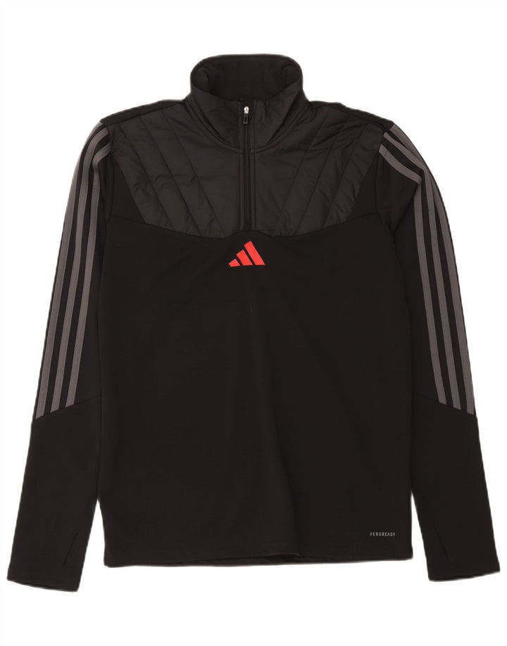 Adidas Herren Aeroready Pullover-Trainingsanzug-Oberteil, Mittelschwarz, Farbblock